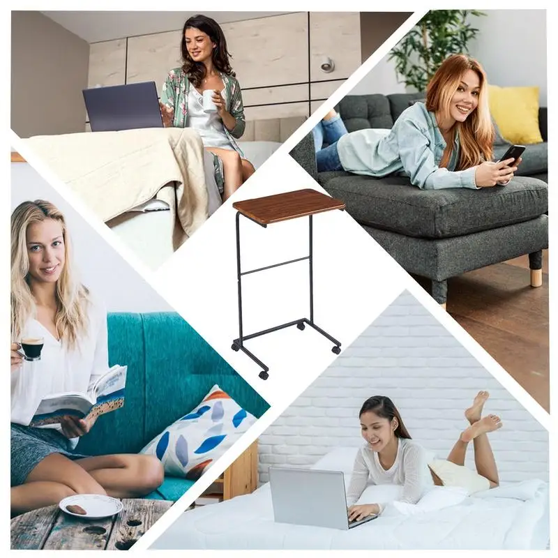 Schootdienblad - Mobiele laptopstandaard met houten blad voor ultiem comfort - Afbeelding 6