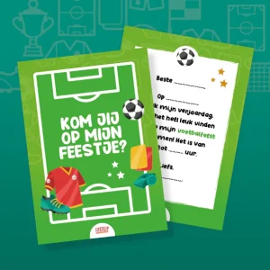 Voetbalfeest uitnodigingen (set van 10)